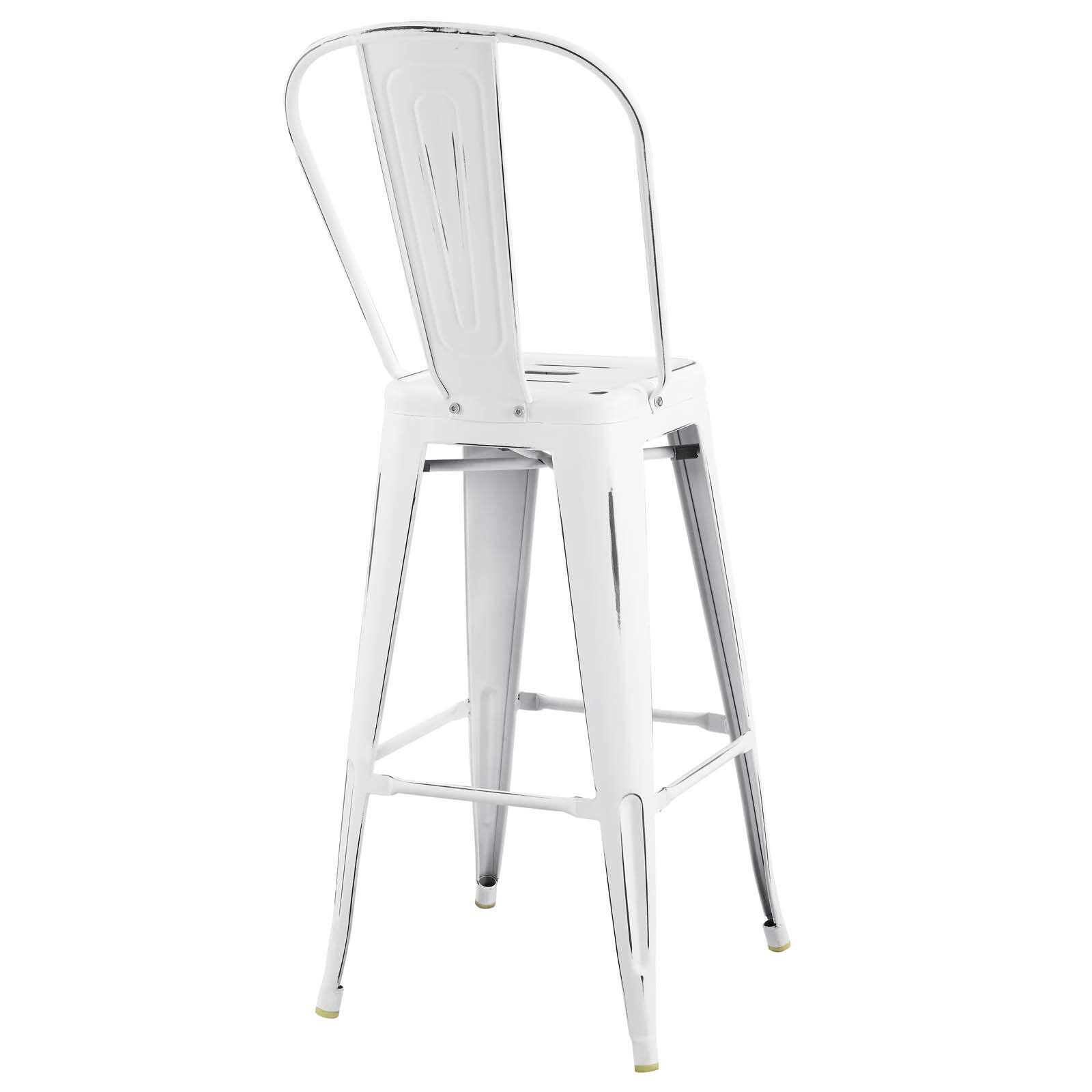 Alt View 1. Modway - Promenade Metal Bar Side Stool by Modway - White.