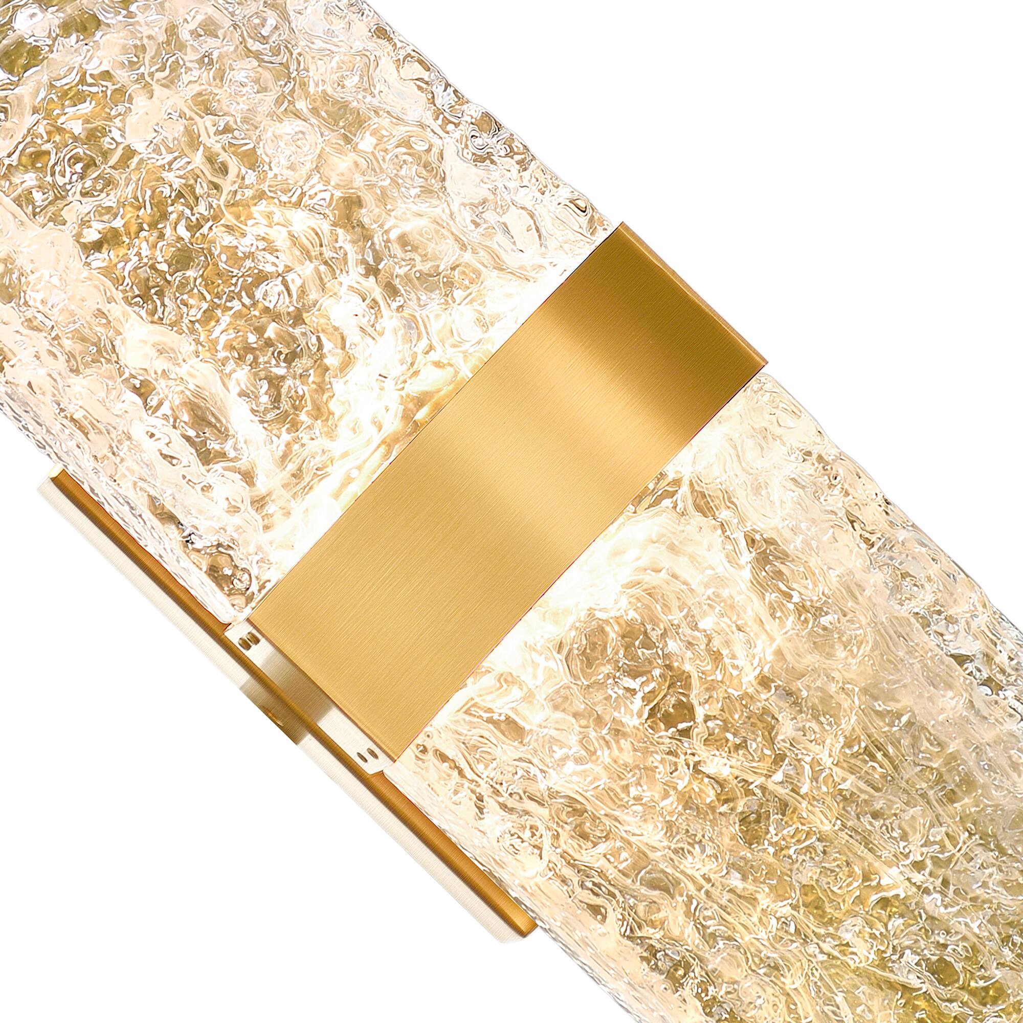 Left. CWI Lighting - Lava Integrated LED Brass Wall Light - Brass.