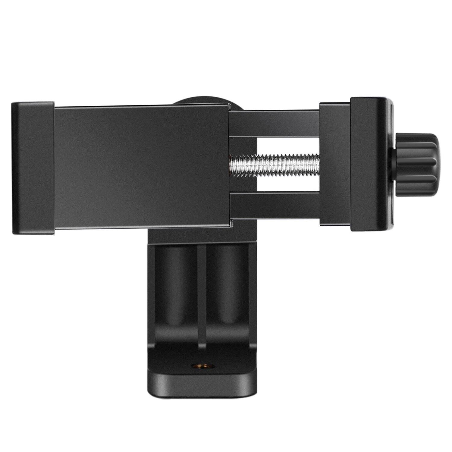 Alt View 4. Neewer - Universal Smartphone Tripod Mount - Clip Holder with 1/4" Screw for iPhone & Samsung Galaxy - Black.