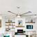 Back. Parrot Uncle - 72" Modern Silver LED Ceiling Fan with Remote Control and Aluminum Blades - Nickel.