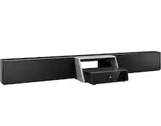 Front. AWOL Vision - 120" UST Projector Station, Smart All-in-One Cabinet with Storage, Cable Management & Lighting - Black.