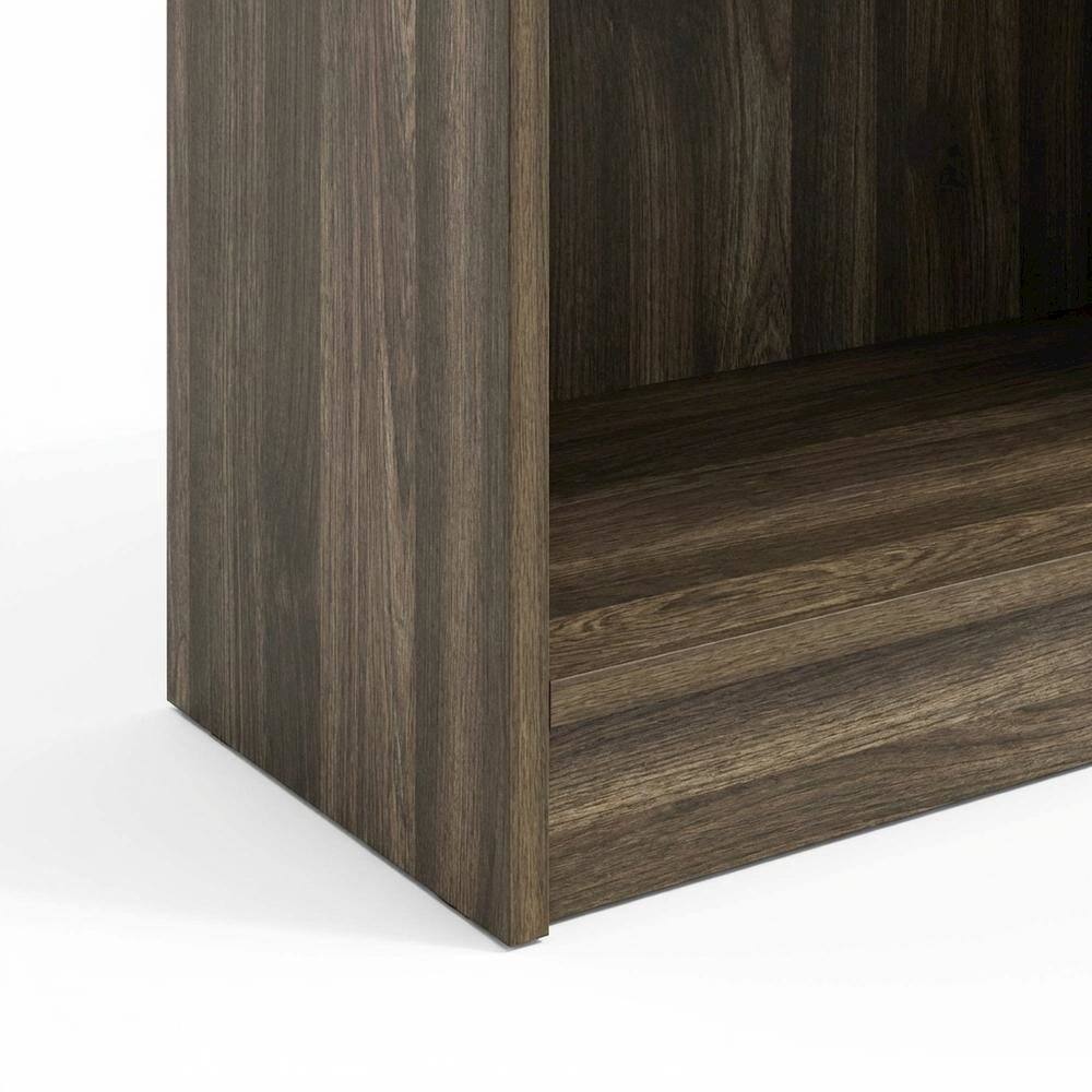 Alt View 2. FurniFact - 3-Tier Open Shelf Bookcase in Columbia Walnut Wood for Storage - Columbia Walnut.