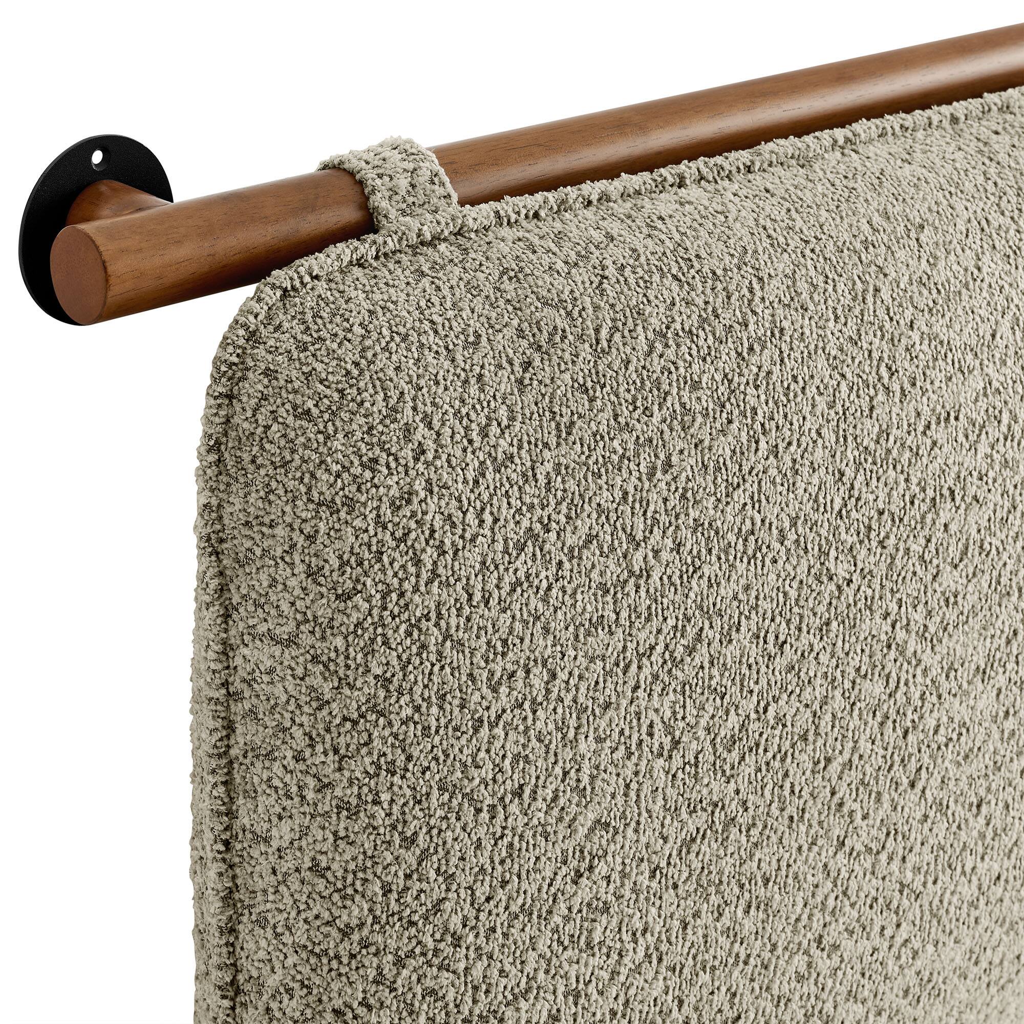 Alt View 1. Modway - Anela Wall-Mounted Chenille Upholstered Full Headboard by Modway - Brown.