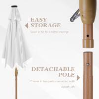 EASY STORAGE  
Seam in tie for a better storage  

DETACHABLE POLE  
Comes in two parts connected with a push-pin