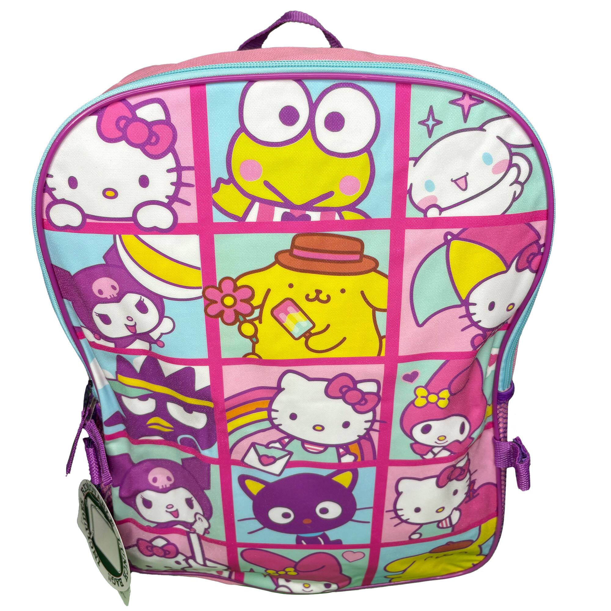 Alt View 1. Hello Kitty - Hello Kitty & Friends 16" School Backpack with Large Front Pocket & Rectangular Lunch Bag - Pink.
