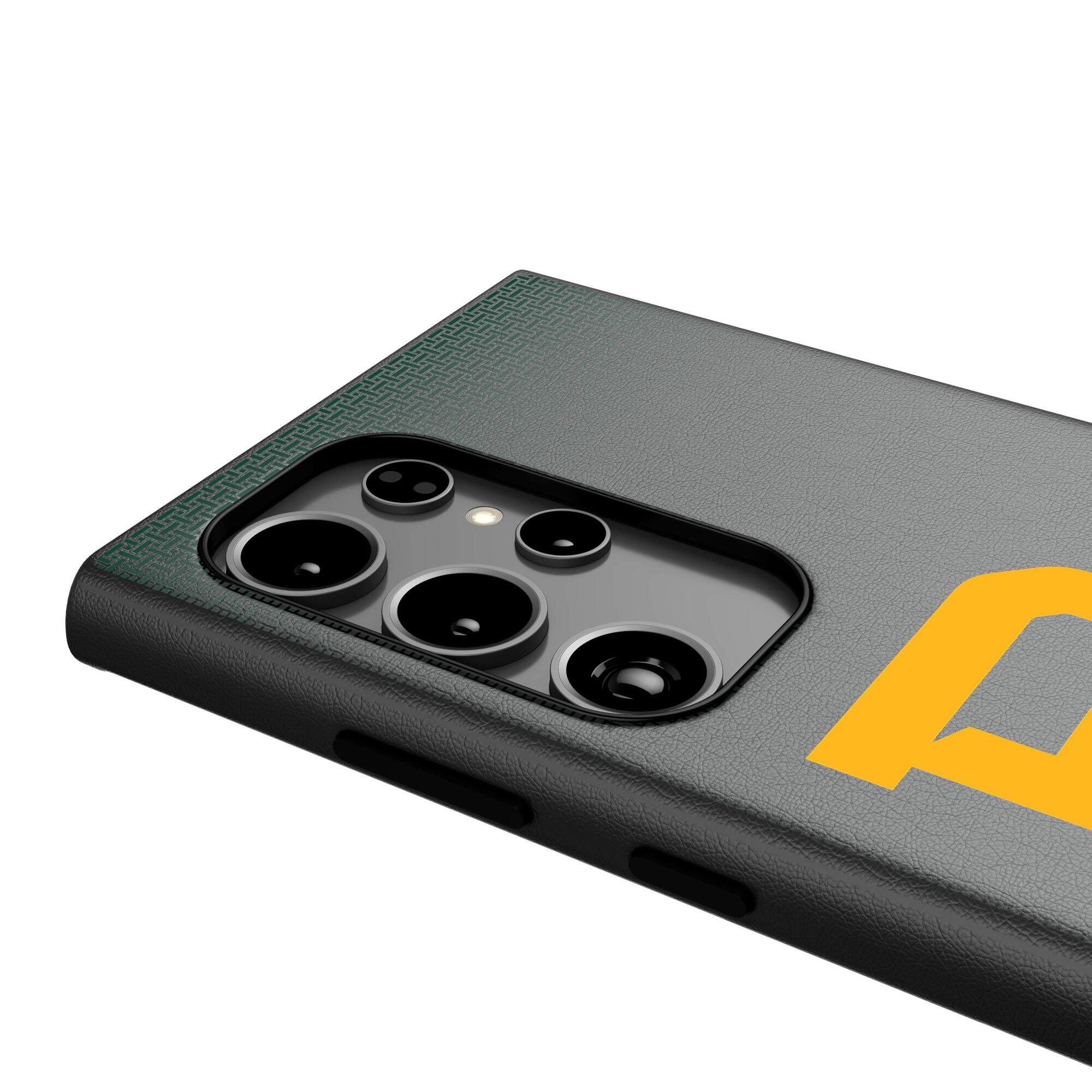 Alt View 3. Keyscaper - Baylor Bears Linen Galaxy Magnetic Bump Case - S25 Ultra - Black.