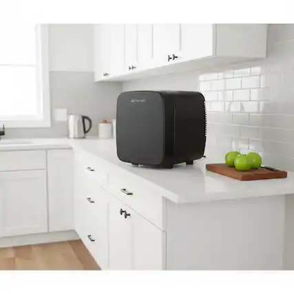 Front. Forest'nSky - Portable XL Mini Fridge Cooler & Warmer for Car, Travel, Office,Black - Black.