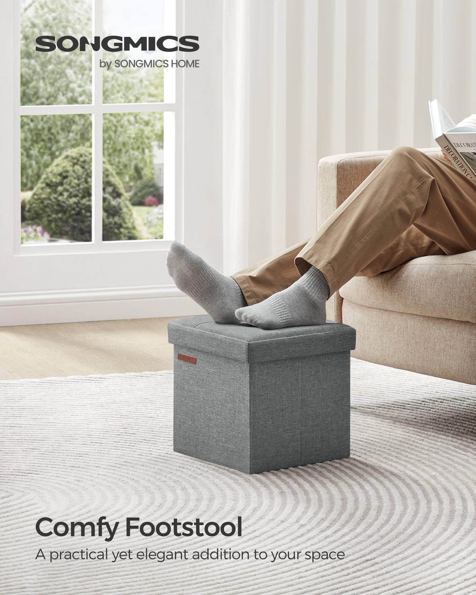 SONGMICS  
by SONGMICS HOME  

Comfy Footstool  
A practical yet elegant addition to your space