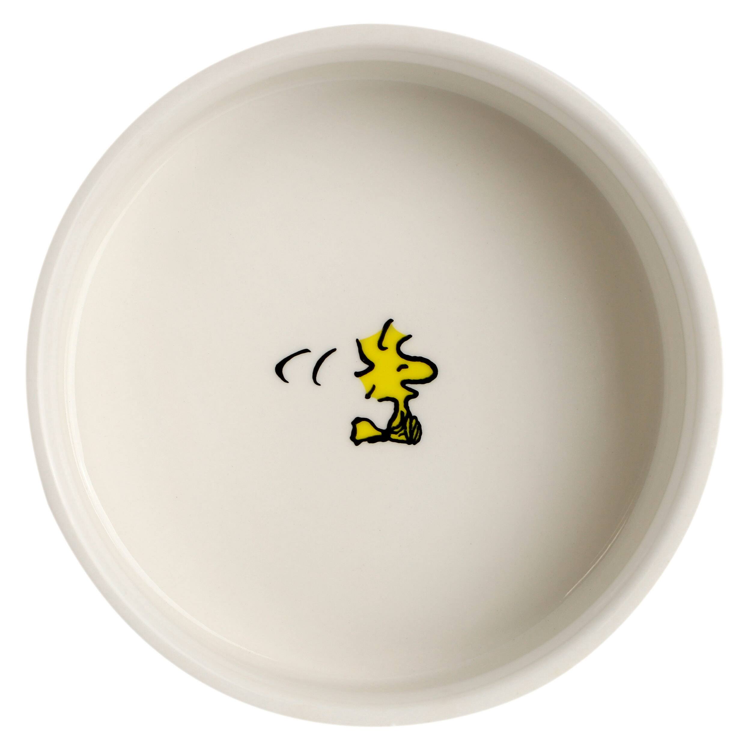 Back. Peanuts - Peanuts Charlie Brown and Friends Snack Time 6in Stoneware Pet Bowl - White and Multi.