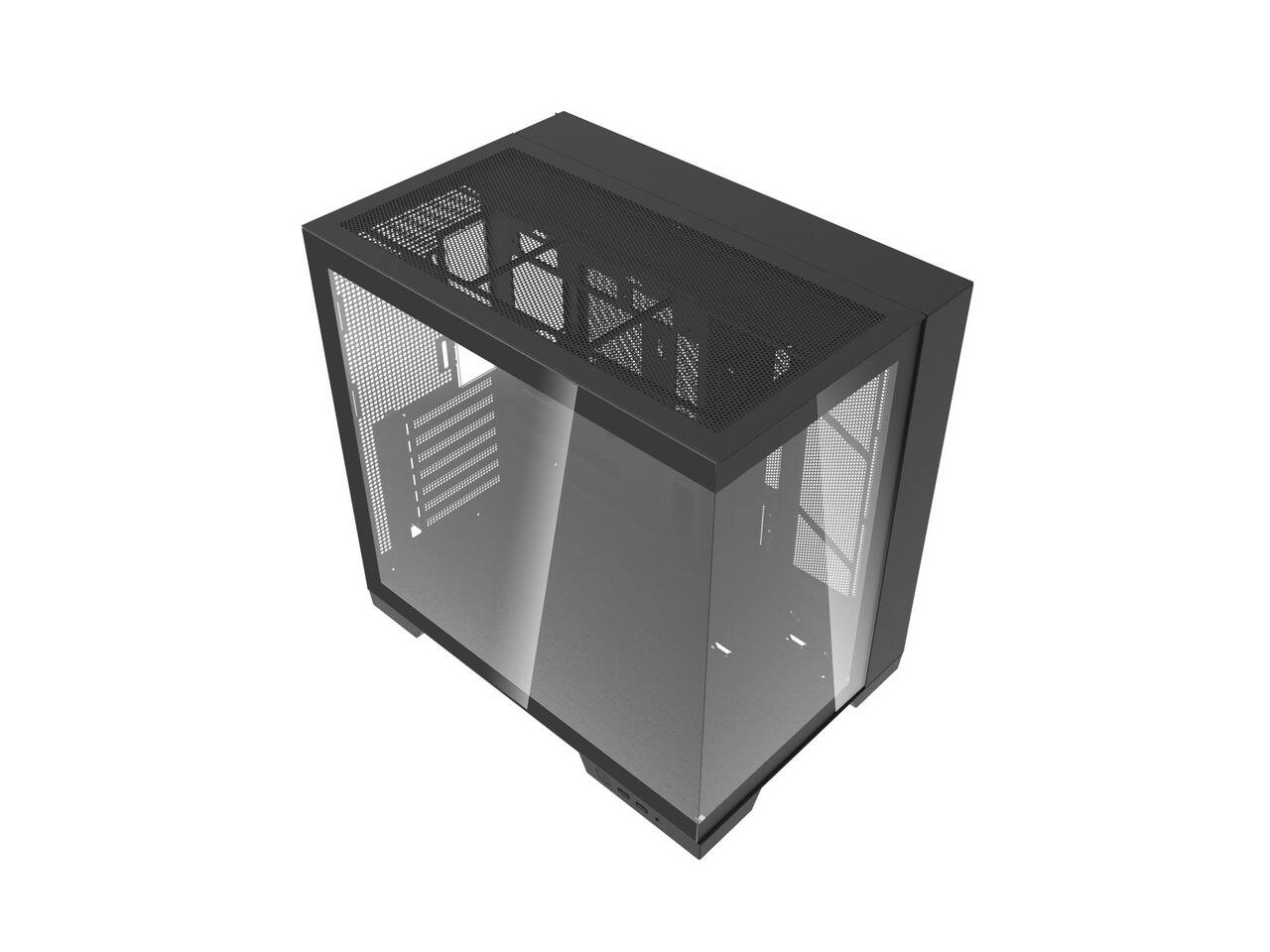 Alt View 2. Super Flower - Super Flower Thunder Black / Panoramic Case / Tempered Glass ATX Mid Tower Computer Case - Black.