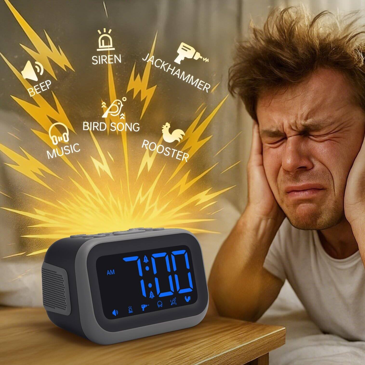 BEEP SIREN JACKHAMMER P m BIRD SONG 000 MUSIC ROOSTER A AM 7: BU A U P a A