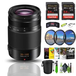 Panasonic - LUMIX Micro Four Thirds Camera Lens, Leica DG Vario-ELMARIT 35-100mm / F2.8 / Power O.I.S. - H-ES35100 - Black