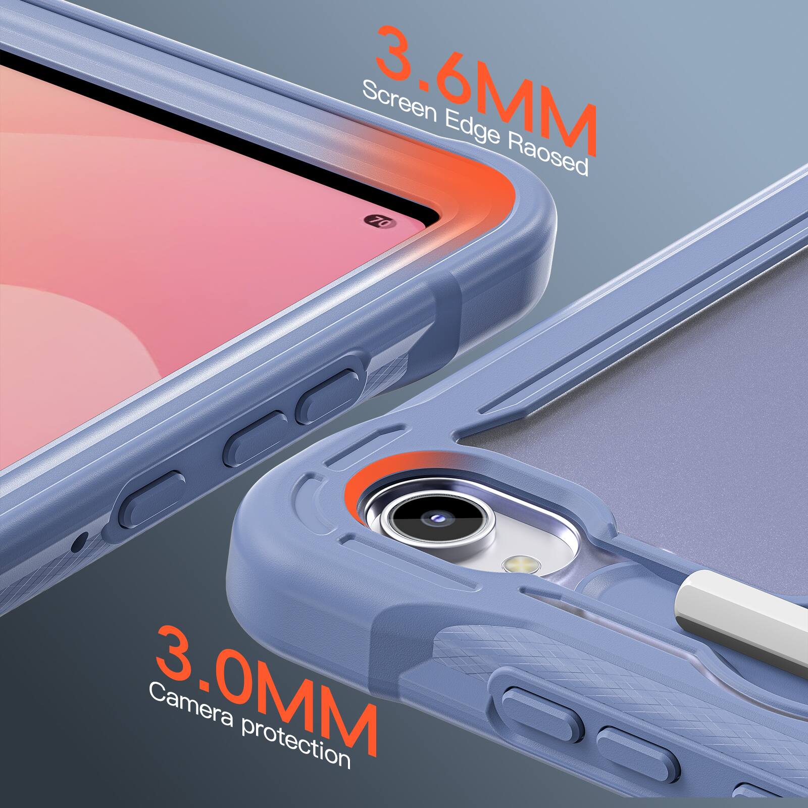 Screen 3.6MM Edge Raised  
3.0MM Camera protection