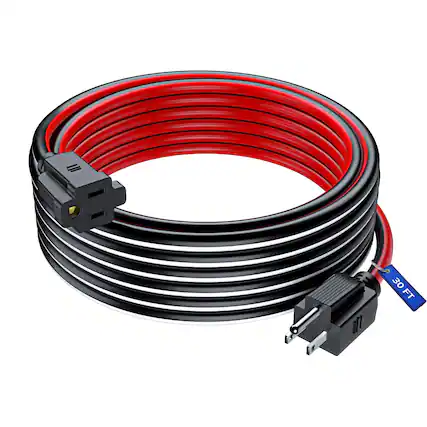 Front. Maximm - Extension Cord 30 ft, Extension Cord,16 Gauge, Heavy Duty Extension Cord ETL Listed - Black, White and Red.