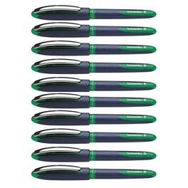 Schneider - One Business Rollerball Pens, 0.6mm, Green, Pack of 10