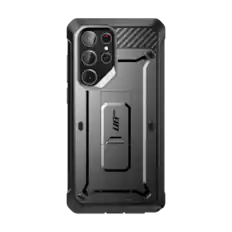 Front. SUPCASE - Unicorn Beetle Pro Rugged Holster Case for Samsung Galaxy S23 Ultra – Full-Body Protection with Kickstand & Belt Clip - Black.