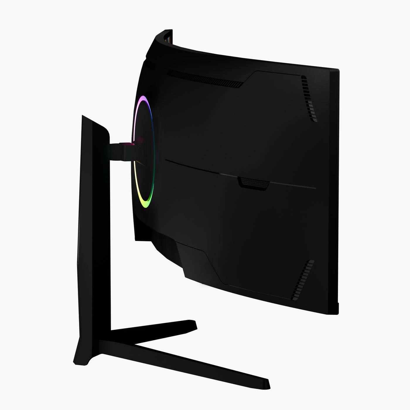 Back. Arozzi - Arozzi Nova 49“ Curved VA 165Hz Ultrawide Gaming Monitor - Black - Black.