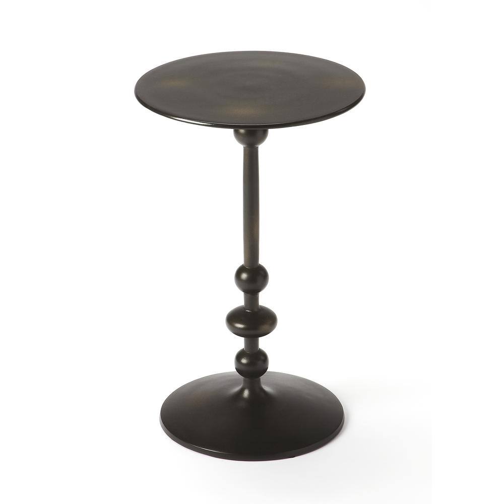 Left. Butler Specialty - Zora Pedestal Side Table - Black.