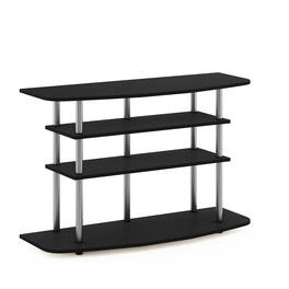 Furinno - Frans Turn-N-Tube 4-Tier TV Stand for TV up to 46 - Black Oak