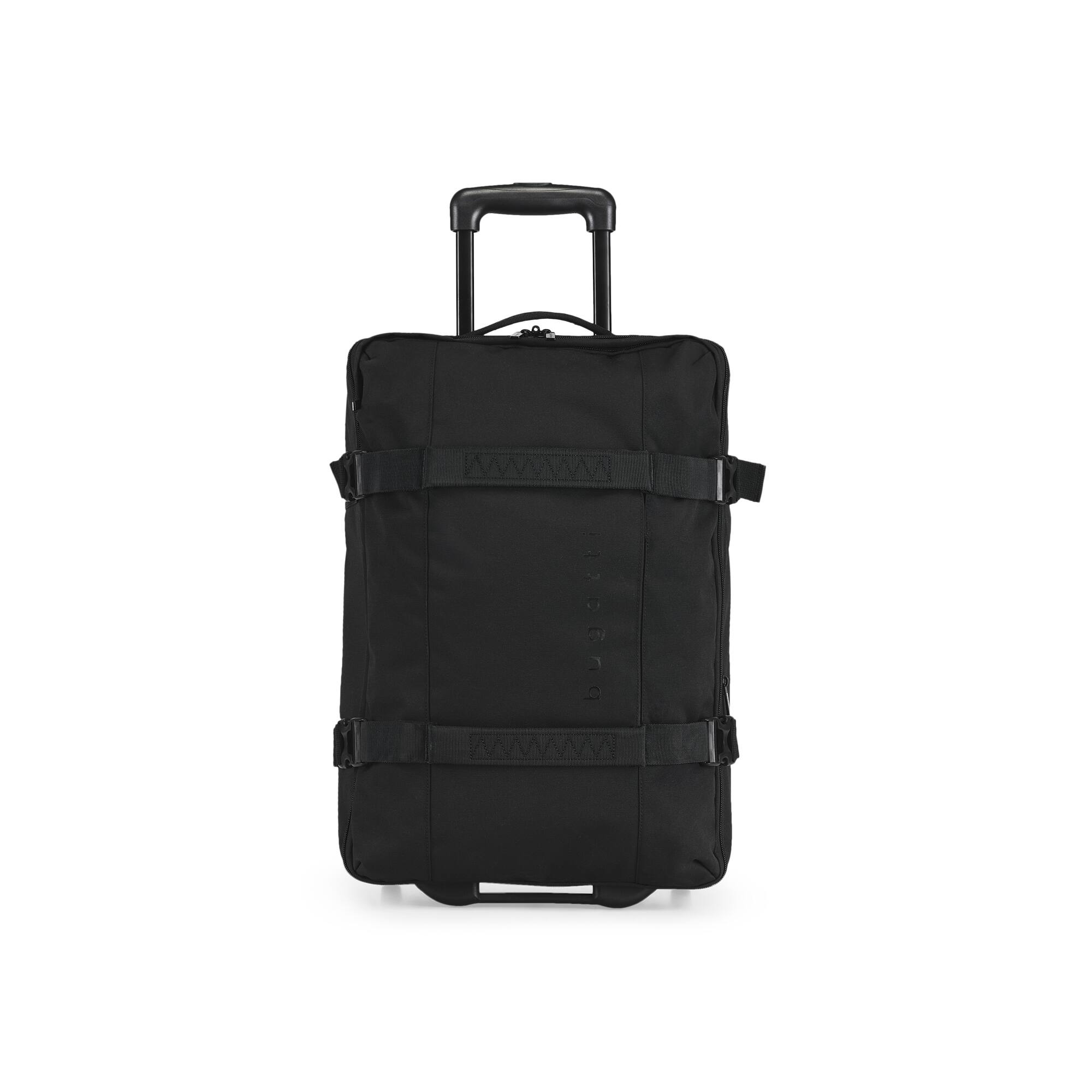 Front. Bugatti - Bugatti - Denver Carry-on Travel Duffle on Wheels - Black.