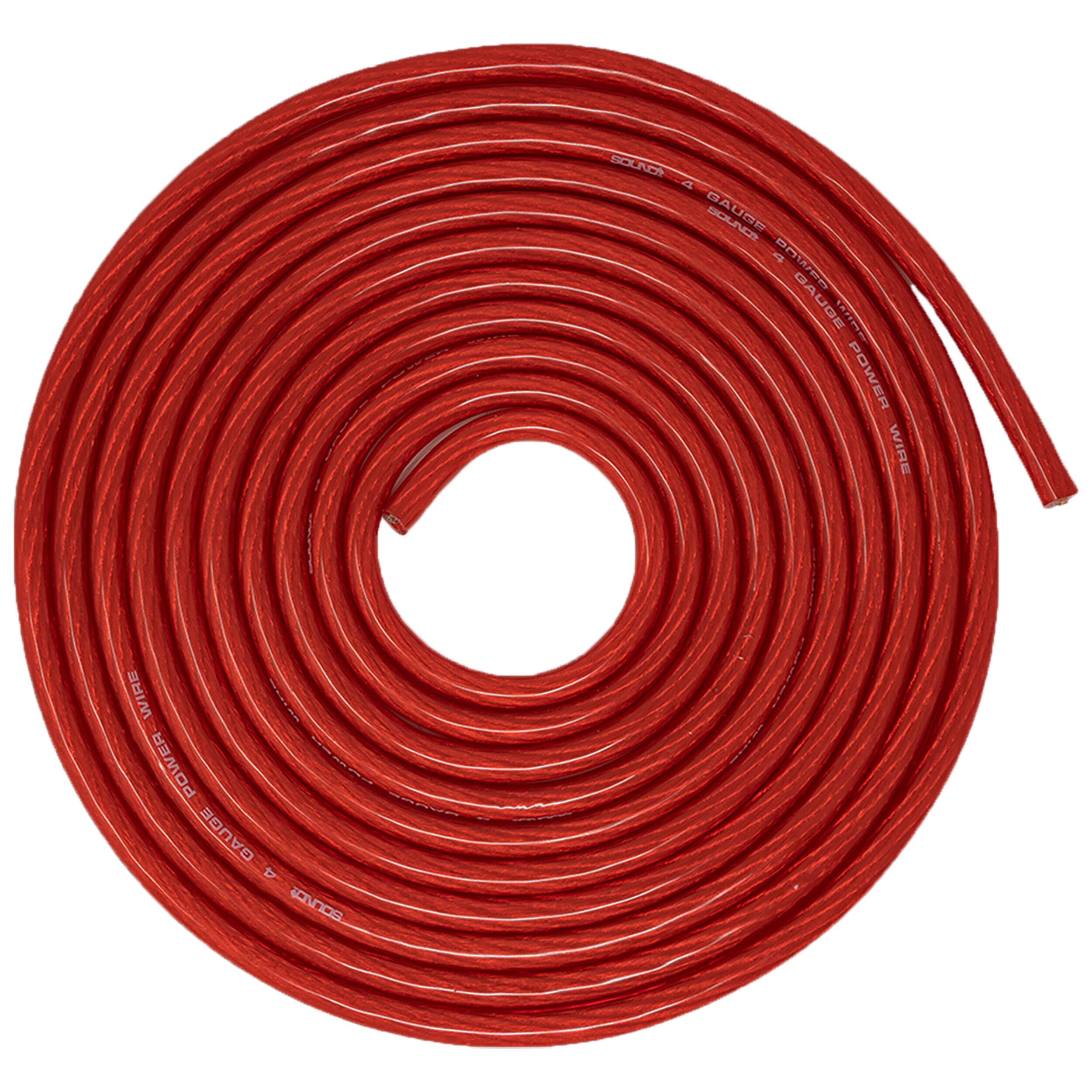 SOLAR 4 GAUGE BRIGHT RED 2 CONDUCTOR 4 GAUGE POWER WIRE