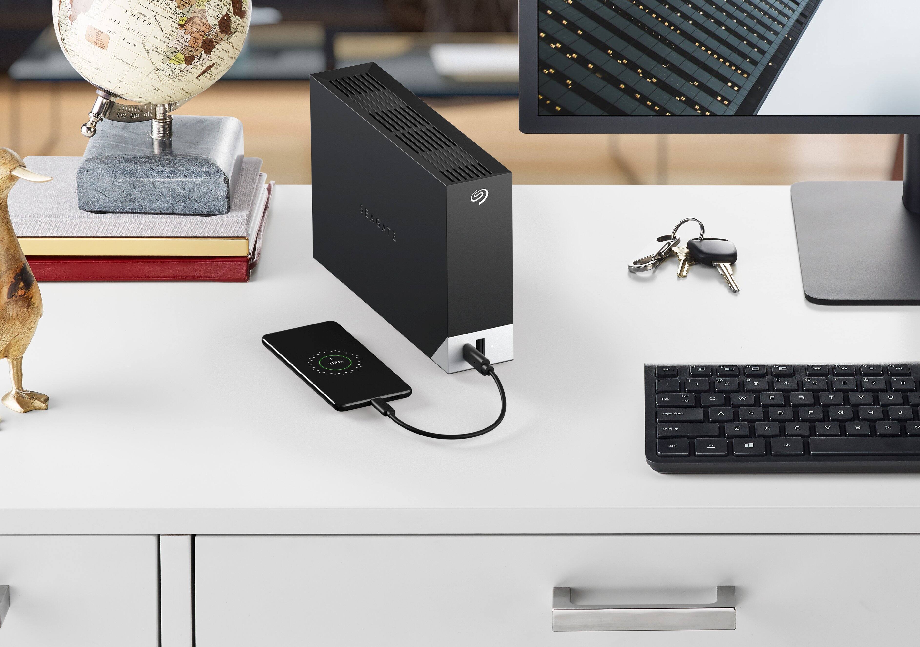 Alt View 17. Seagate - One Touch Hub 16TB External USB-C and USB 3.0 Desktop Hard Drive with Rescue Data Recovery Services.