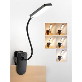Schertz - 48-LED Rechargeable Clip-On Desk Lamp – 4000mAh, 450 Lm, Black