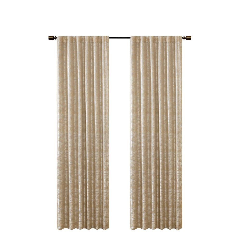 Alt View 8. BreeBe - Jacquard Lined Total Blackout Rod Pocket/Back Tab Curtain Panel(Only 1 Pc Panel) - Gold.
