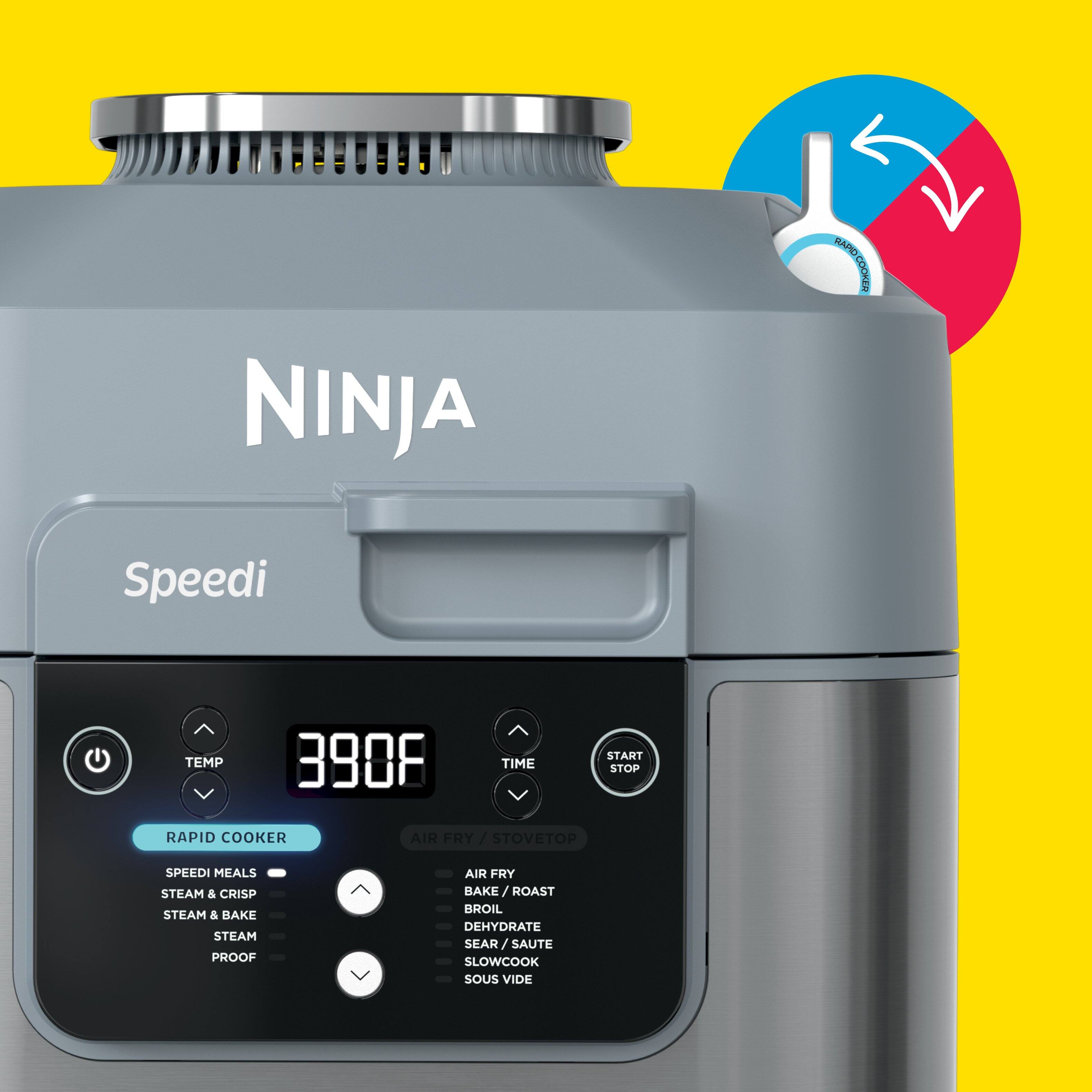 Alt View Zoom 13. Ninja - Speedi Air Fryer & Rapid Cooker, 6-Qt. Capacity, 12-in-1 Functionality, 15-Minute Meals - Sea Salt Gray.
