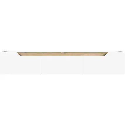 Front. Atelier Mobili - Floating TV Stand for 75 Inch TVs, Modern Entertainment Center - White.