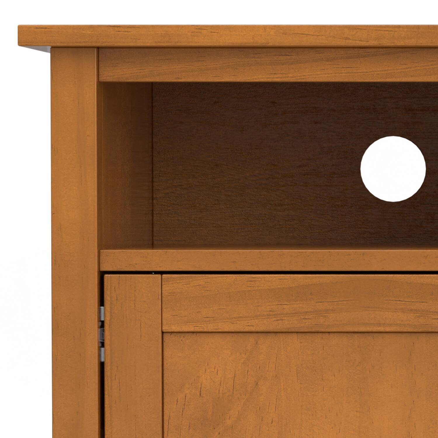 Alt View 5. Simpli Home - Warm Shaker SOLID WOOD 42 inch Wide Transitional TV Media Stand - Light Golden Brown.