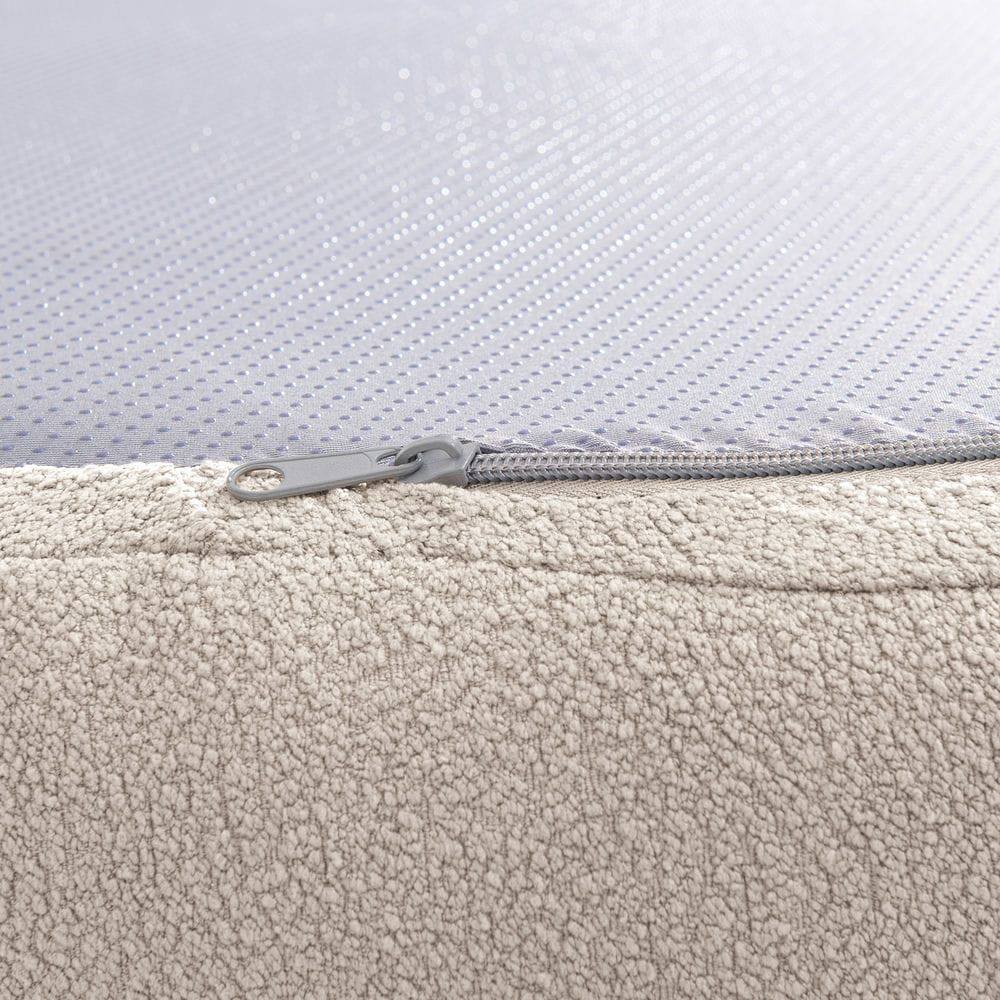 Alt View 8. Kadyn - Curved Sectional Sofa, Lamb's Wool Upholstery with Compression Packaging for Easy Setup, Brown - Brown.