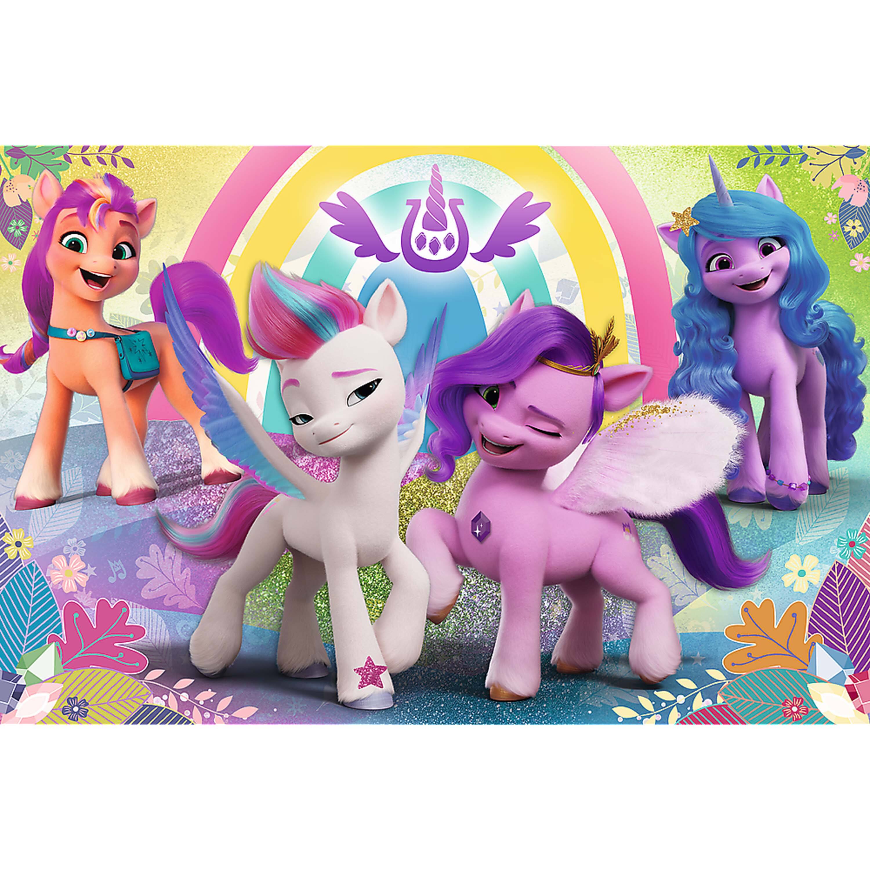 Angle. Trefl - Trefl Red 60 Piece Puzzle - My Little Pony - In the World of Friendship.