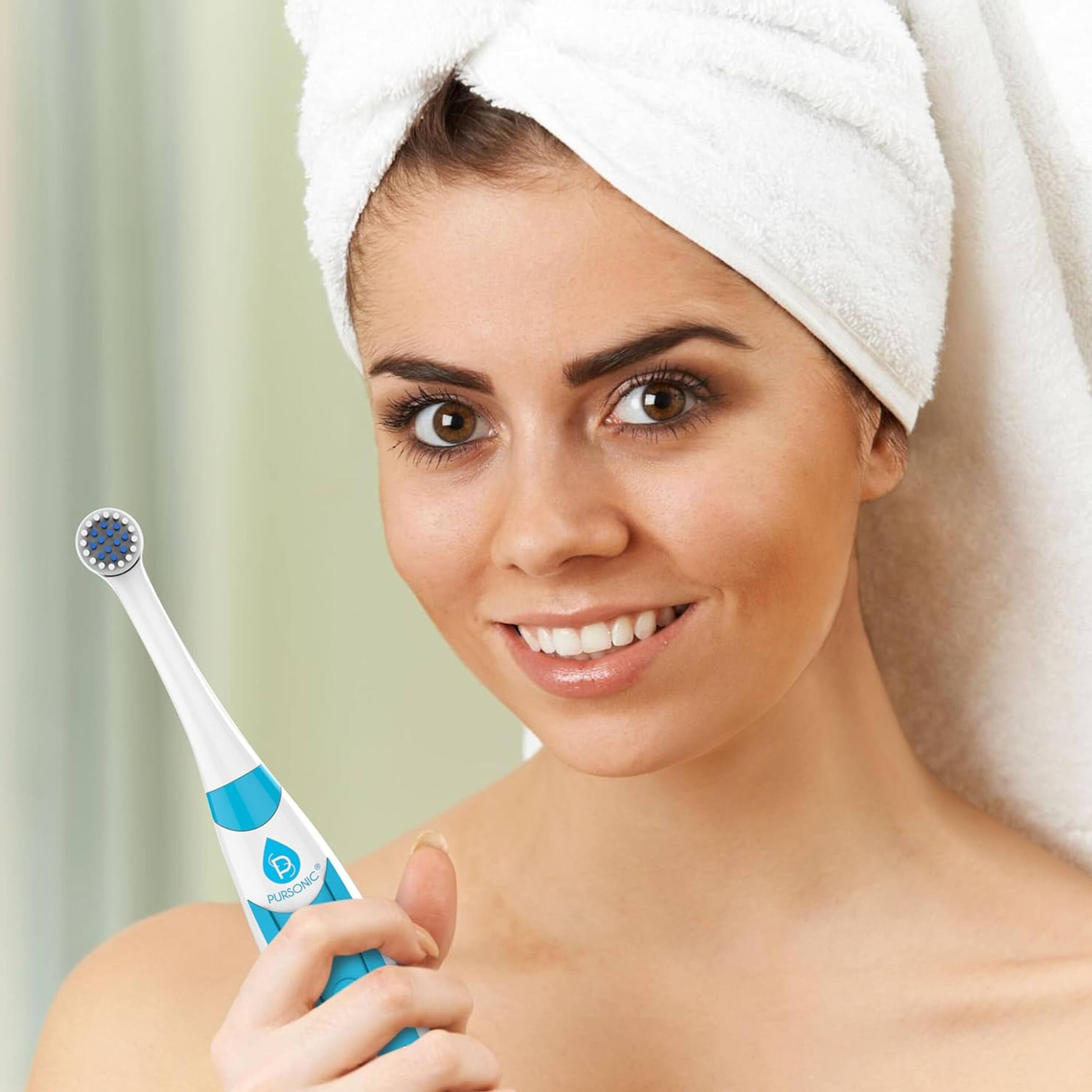 Alt View 4. Pursonic - Rechargeable Electric Rotary Oscillation Toothbrush Pro Series - White.