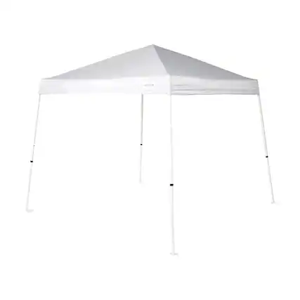 Front. Caravan Canopy - Caravan Canopy V Series 2 10' x 10' Entry Level Angled Leg Instant Canopy, White - White.