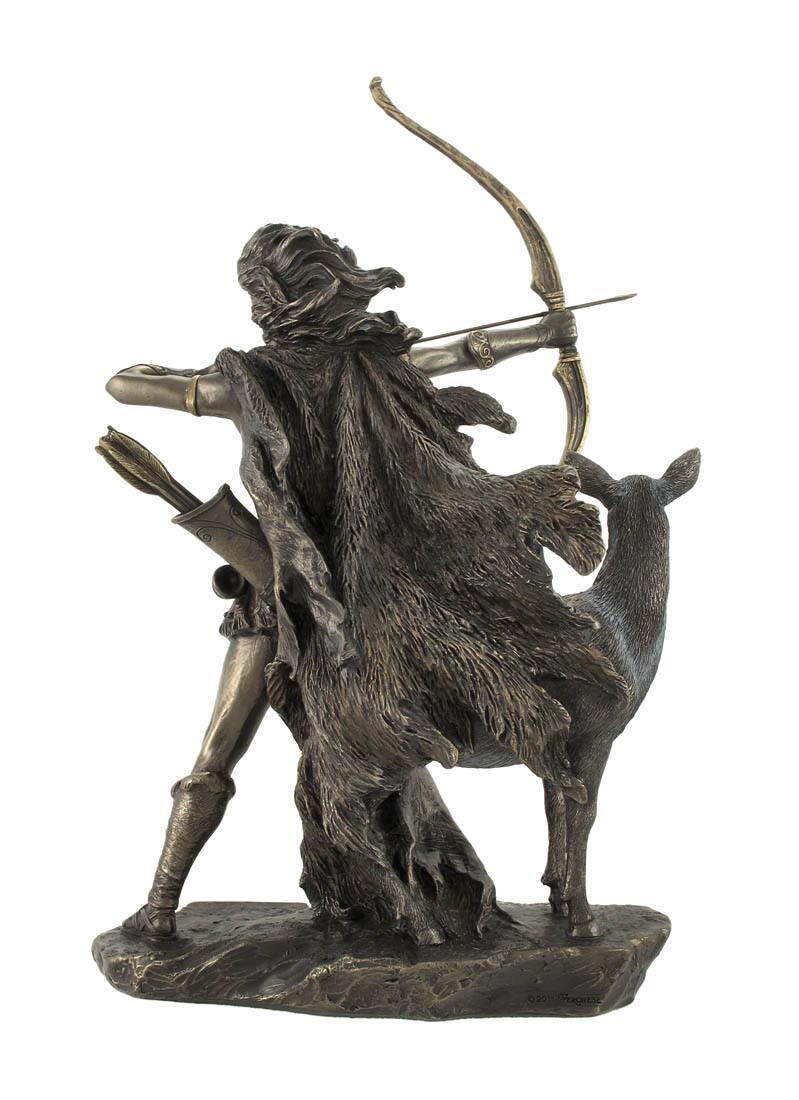 Alt View 3. Veronese Design - Bronzed Artemis Goddess of Hunting and Wilderness Statue - Bronze.