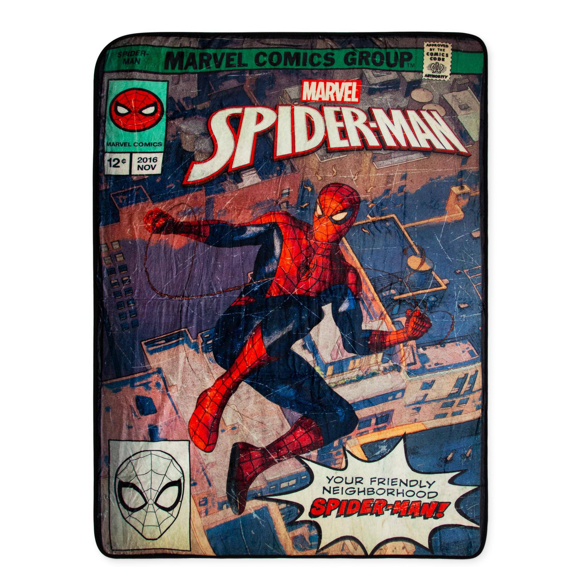 Marvel - Comics Friendly Neighborhood Spider-Man Throw Blanket | 45 x 60 Inches - Red