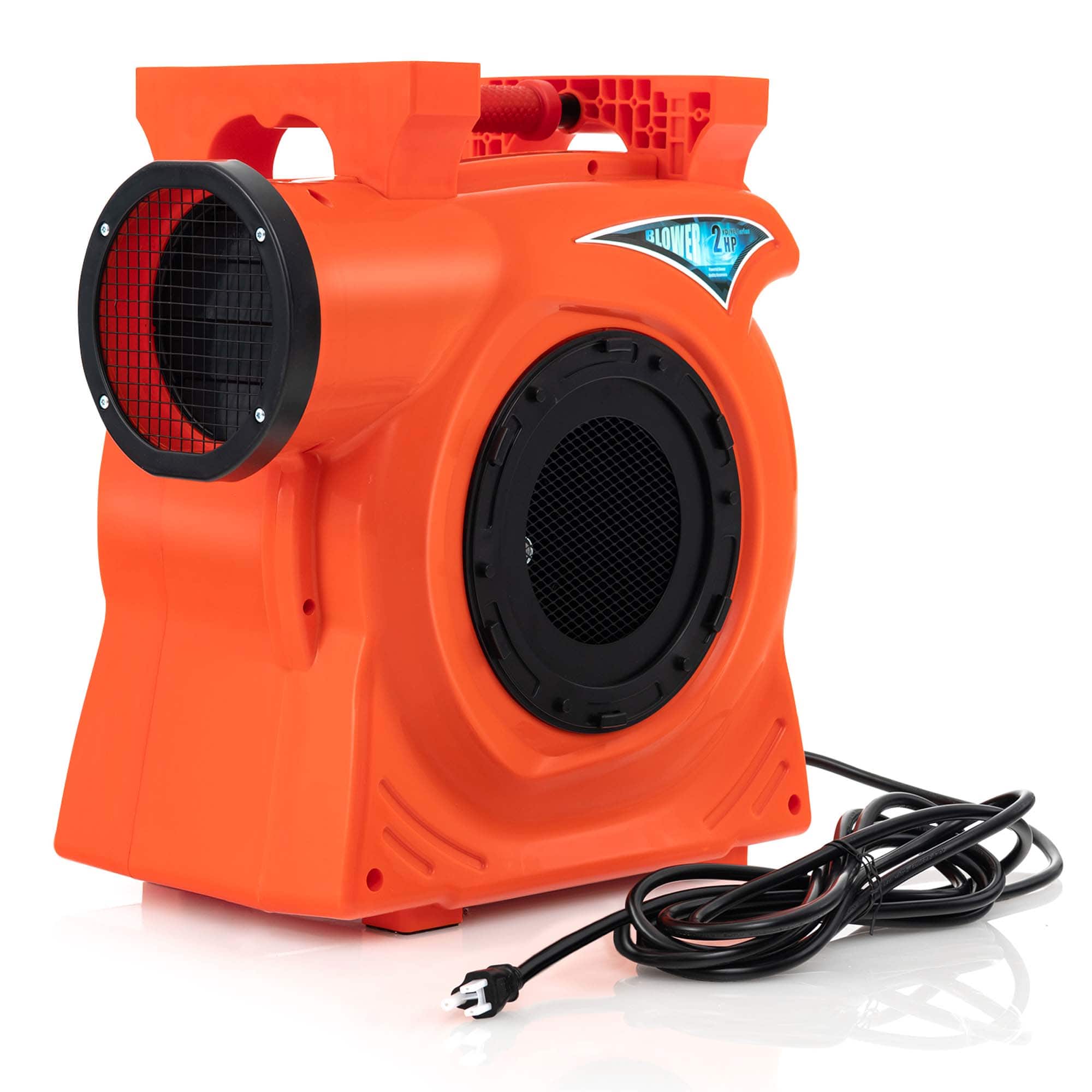 Costway - 2 HP/1500W Air Blower Commercial Inflatable Bounce House Blower for Water Slide - Orange