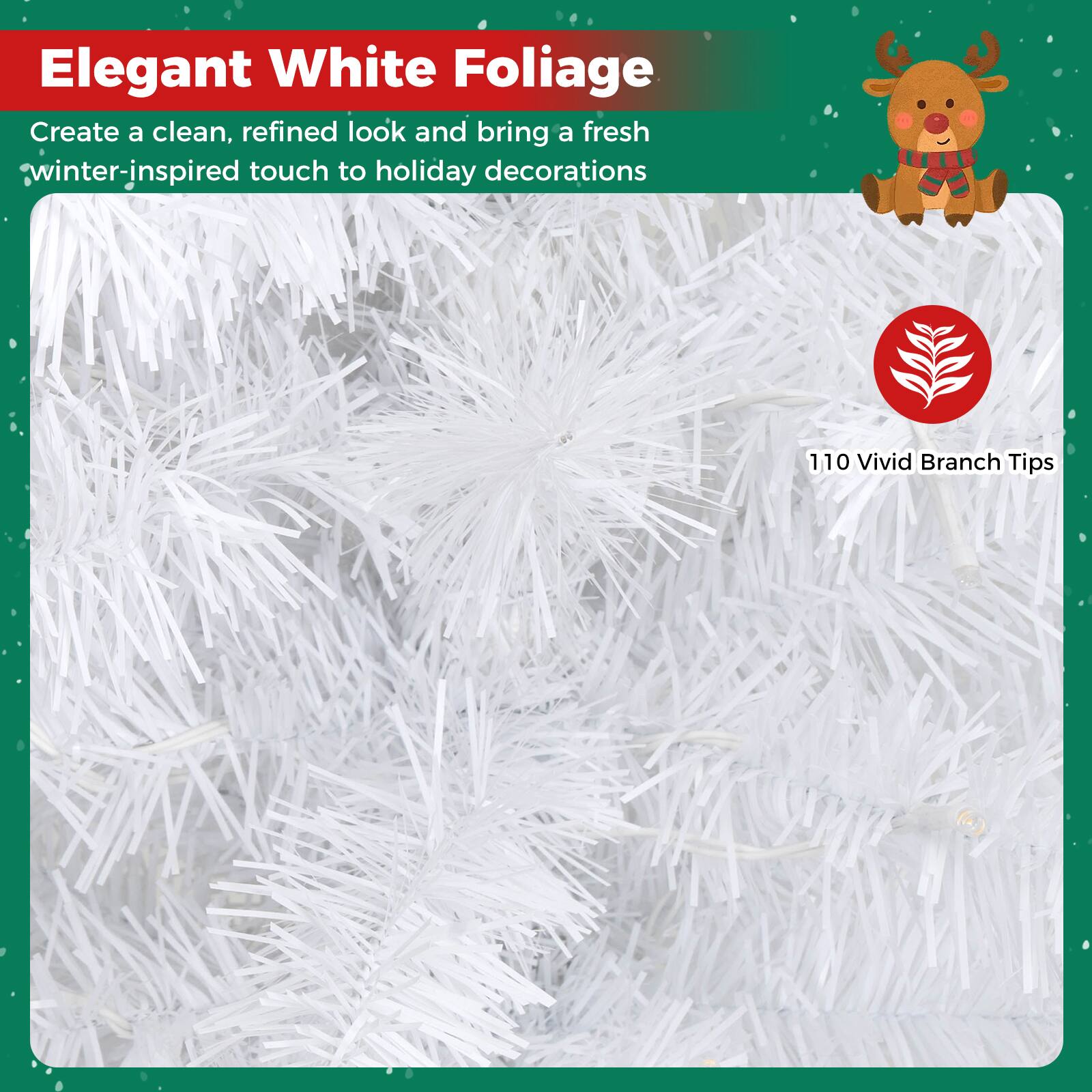 Elegant White Foliage

Create a clean, refined look and bring a fresh winter-inspired touch to holiday decorations

110 Vivid Branch Tips