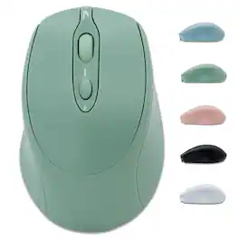 Cozy Serene - Mouse - Wireless Rechargeable Silent Slim Portable For Laptop Ipad Macbook Pro Surface Pc And Tablet (white) - Wireless - Light Green
