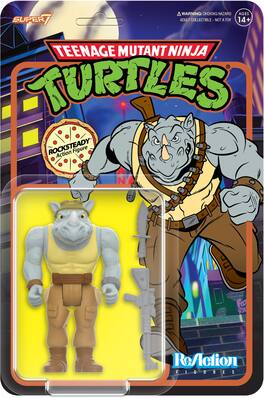 Super7 - Teenage Mutant Ninja Turtles - ReAction Wv8 - Rocksteady (Cartoon) - COLLECTIBLES - Multicolor
