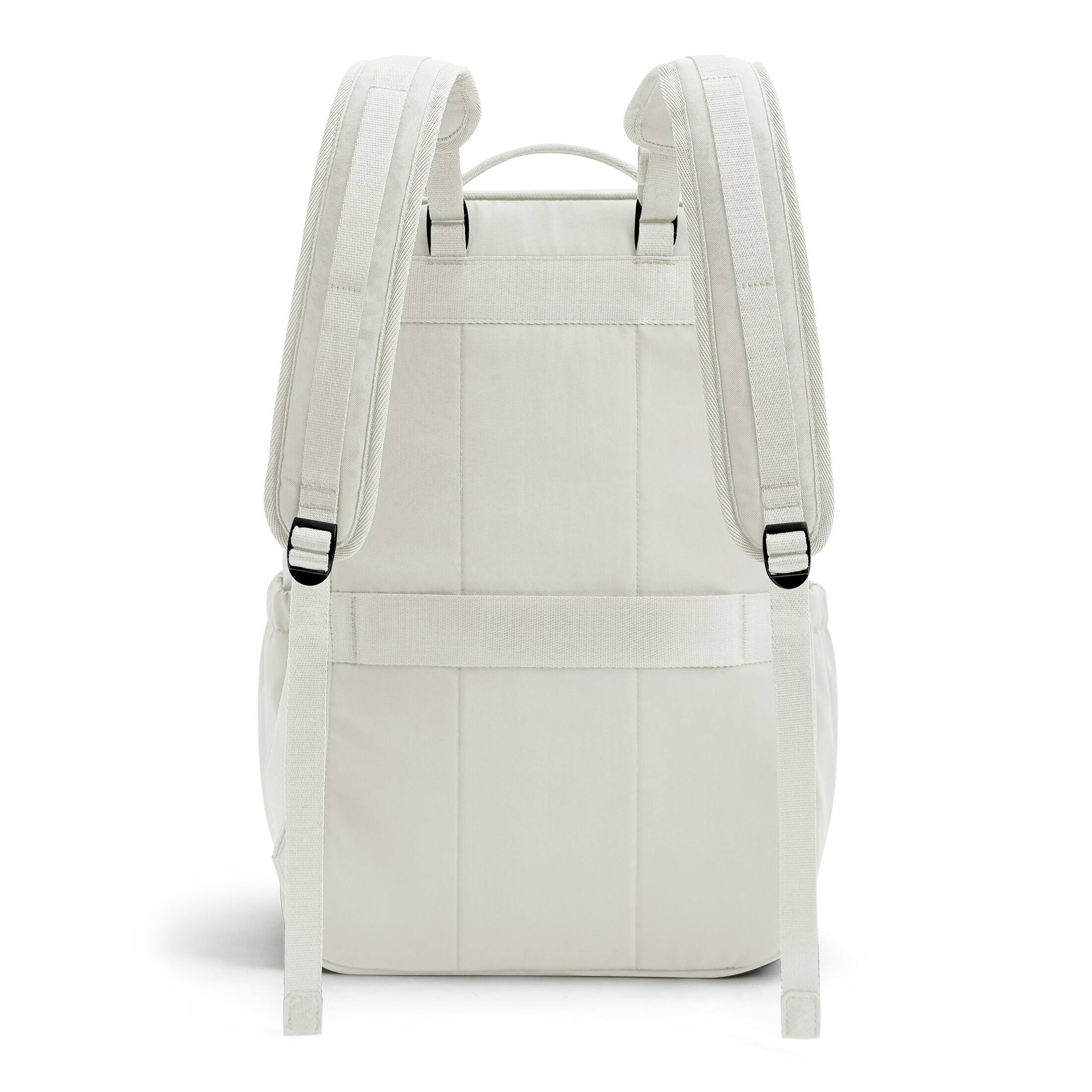 Back. Bagsmart - Moss 22L Backpack, 180° Full-Opening Work & Commute Daypack with 15.6" Laptop Sleeve for Daily Use - Dew White.