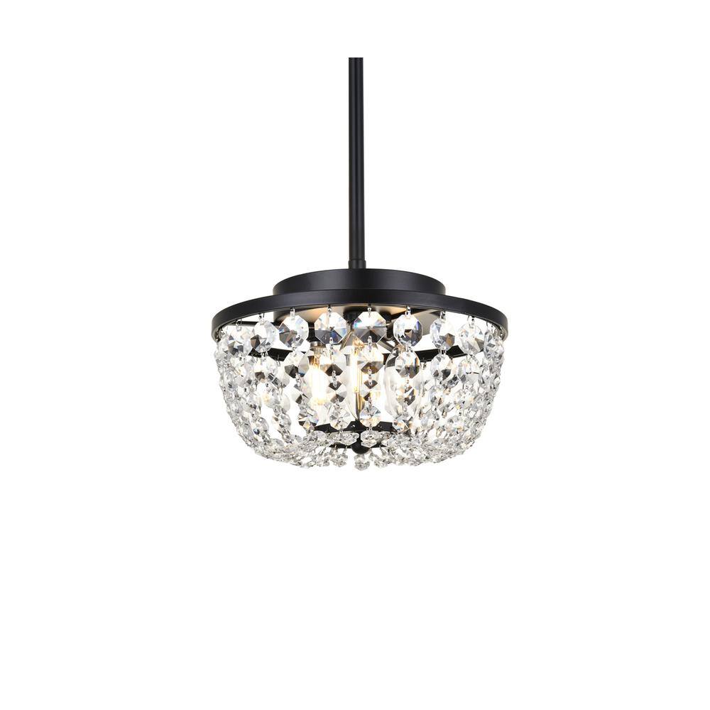 Alt View 4. Elegant Lighting - Gianna 10 inch pendant in black - Black.