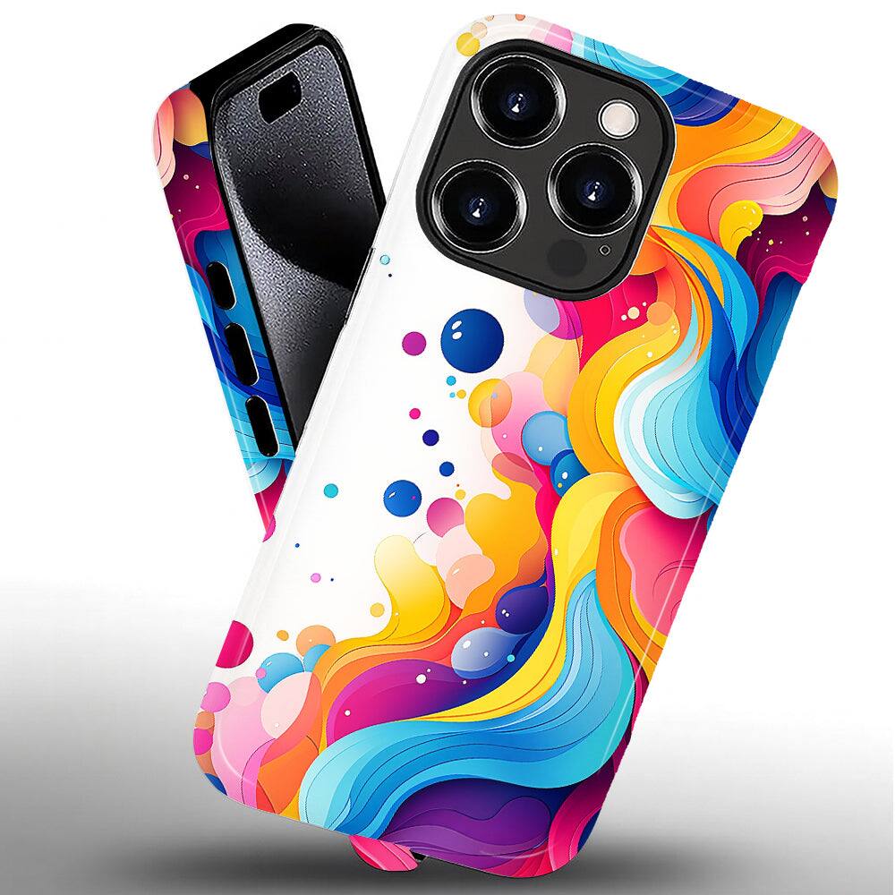 Alt View 1. BUBM - Smartphone Case for iPhone - 2-Layer Durable Smartphone Protection Case - Colorstream - Colorstream for iPhone 16 Pro Max.