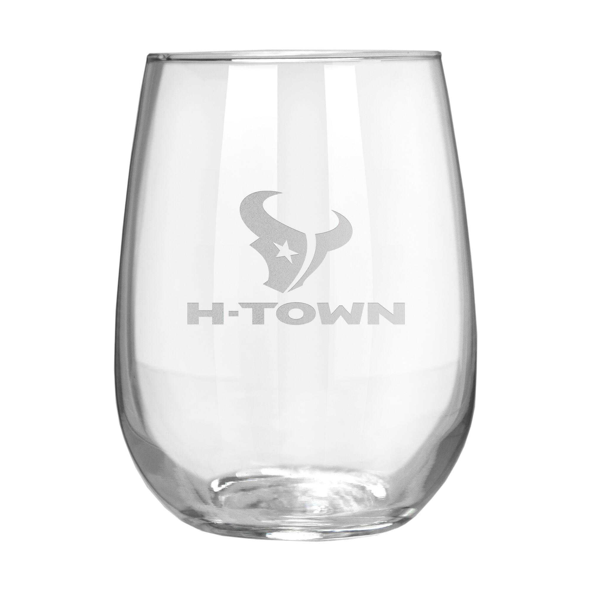 Front. Great American Products - Etched 17oz. Rally Cry Stemless Wine Glass - Multicolor.