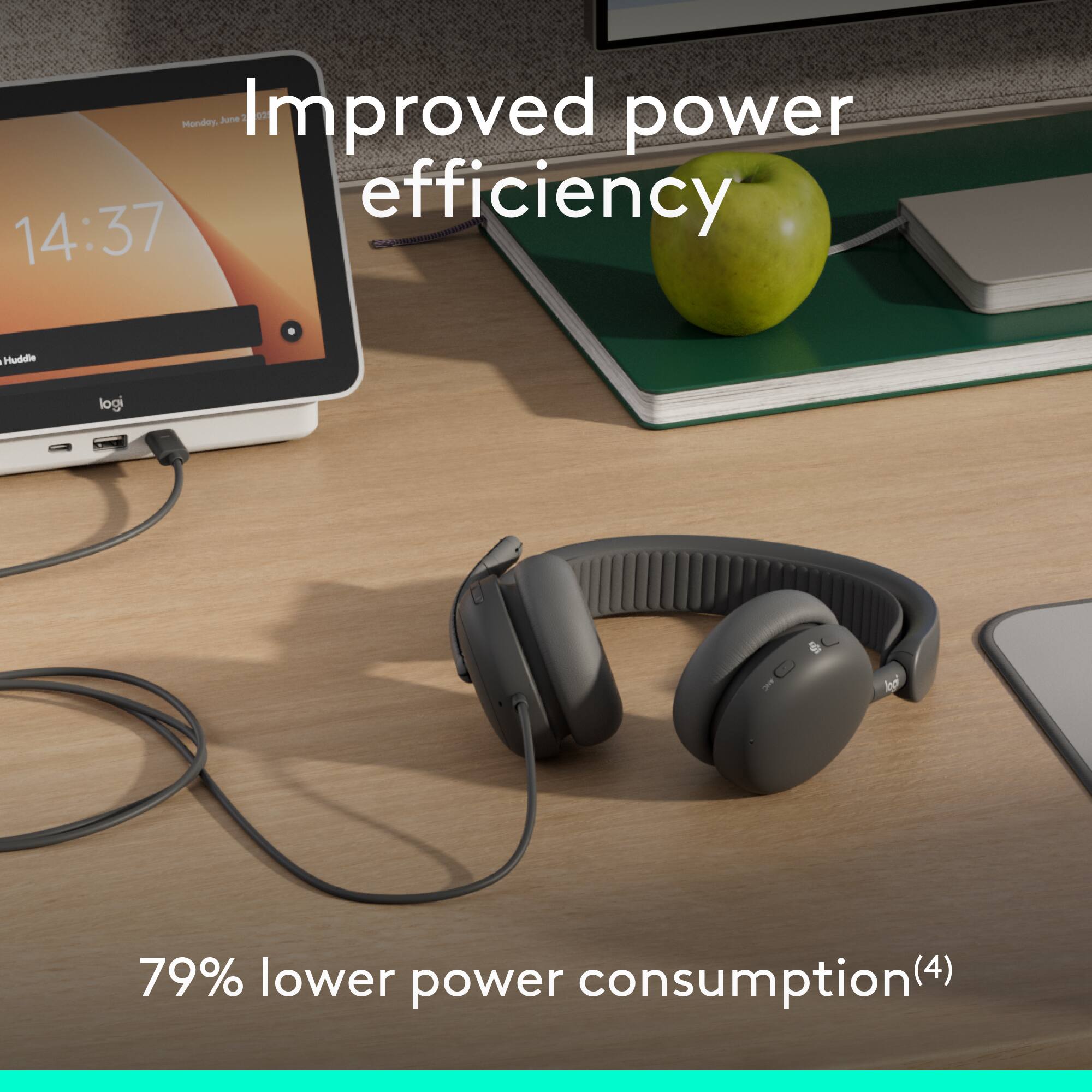 Improved power efficiency  
79% lower power consumption(4)