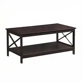 FurniFact - Coffee Table with MDF Construction and Sturdy Design for Living Room - Espresso