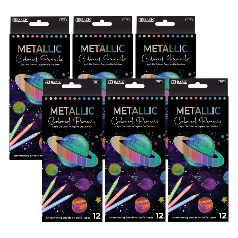 BAZIC Products - Metallic Colored Pencils  12 Per Pack  6 Packs price history on PriceWatchPro