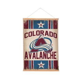 Evergreen Enterprises - Colorado Avalanche 24" x 36" Antique Style Canvas Wall Art Tapestry with Wood Frame - Multicolor