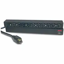 APC - NetShelter Basic Rack PDU, 1U, 20A, 120V, 10 NEMA 5-20 outlets, L5-20P inlet - Basic - NEMA L5-20P - 10 x NEMA - Black